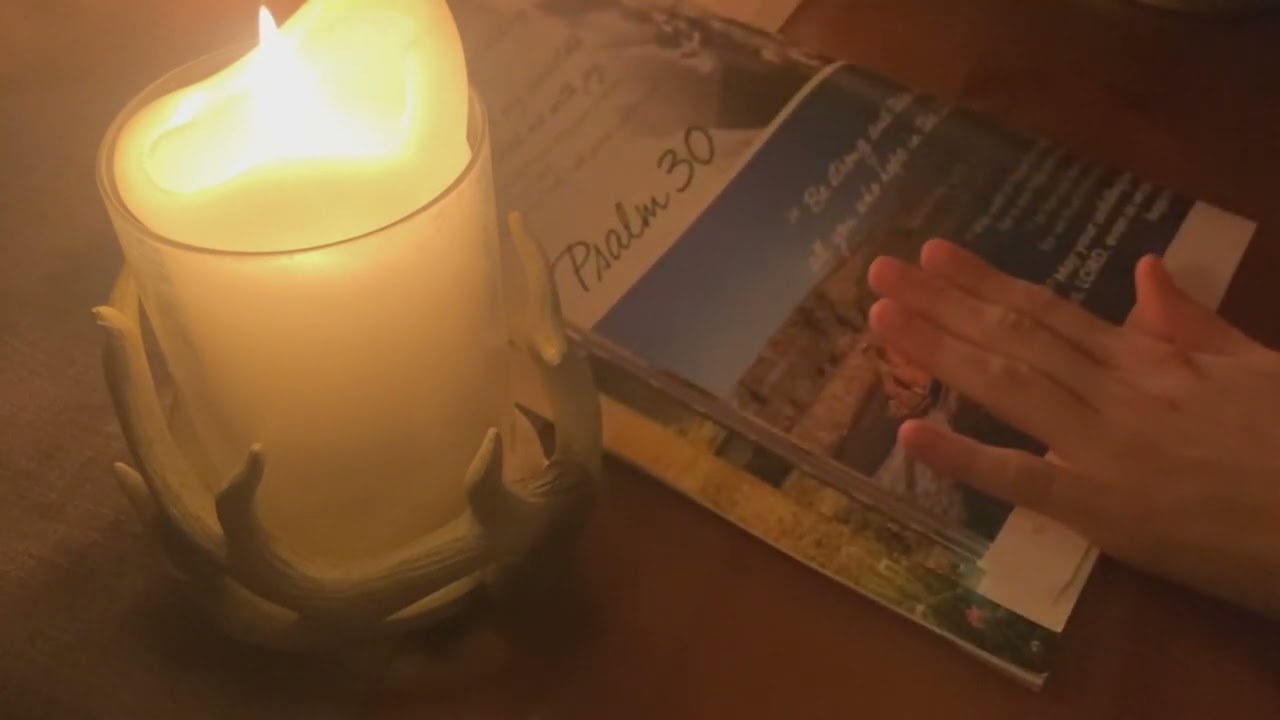 Psalms by candlelight |Bible Reading ASMR| Low-fi