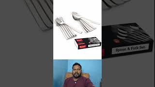 12 Pieces Spoon Set & Fork Set for Tea, Coffee, Sugar, Condiments & Spices Stainless Steel