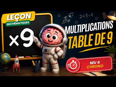 Multiplications — Multiplications - Table de 9 | Niveau 4 - Chrono | Mathématiques