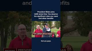 President Biden joins the UAW picket line #Shorts