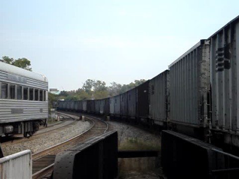 Amtrak Train #51 and NS Z854 at Alexandria,VA on 1...