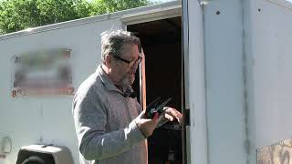 Install door latch on Trailer