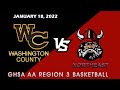 Washington County Vs Northeast 1/18/22. GHSA 2A Region 3 Boys Basketball Game