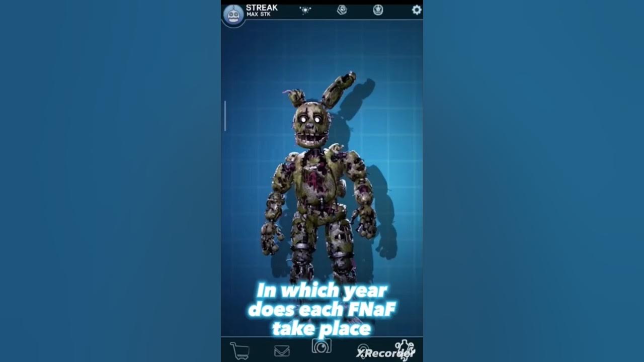 In which year does each FNaF take place YouTube