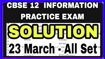 Cbse 12 Information Practice Solution 2023| Cbse 12 IP Solution2023|cbse12 Computer Science Solution