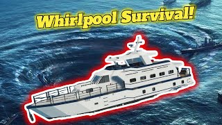 Party Yacht Survives GIANT Whirlpool Storm! || Stormworks SInking Ship Survival