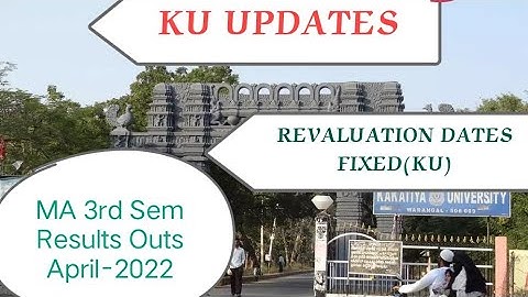 Kakatiya University Results||MA 3rd sem results announced//ku latest updates