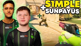 СИМПЛ ТАЩИТ СВОЕГО НОВОГО ТИМЕЙТА С ФАЛЬКОНС - SUNPAYUS - НА ФПЛ!! (РУС СУБ) | КС2 ФЕЙСИТ