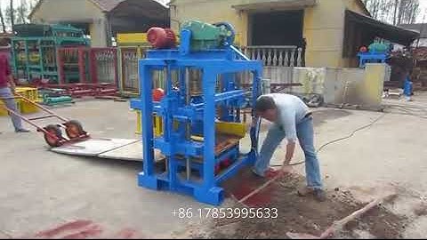 QT40-2 semi-automatic block machine for hollow bricks and paving bricks