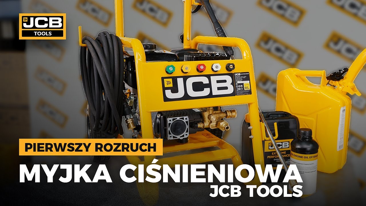 Myjka ciśnieniowa JCB — pierwszy rozruch