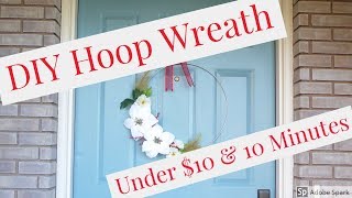 DIY Hoop Christmas Wreath | Under $10 Under 10 Minutes | My Christmas My Style