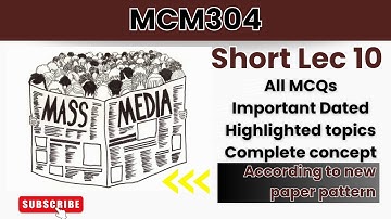MCM304 Short Lecture 10_Highlighted Questions_MCM304short Lectures_MidTerm_Full Detail In Short Time