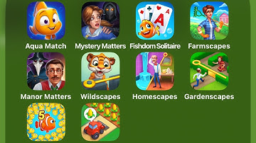 All Playrix iOS Android: Aqua Match,Mystery Matters,Fishdom Solitaire,Farmscapes,Wildscapes,Township