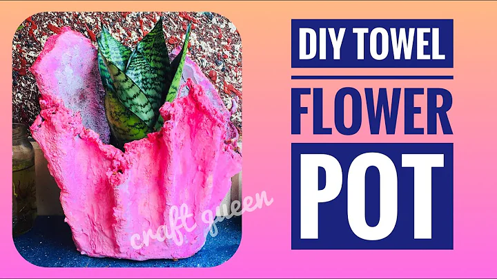 DIY Cement pots with towels| How to make cement flower pots with clothes or towels|flower pot making