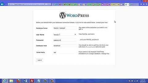 WordPress Installation Tips And Tricks Part 5 - Add MySql Details to WordPress