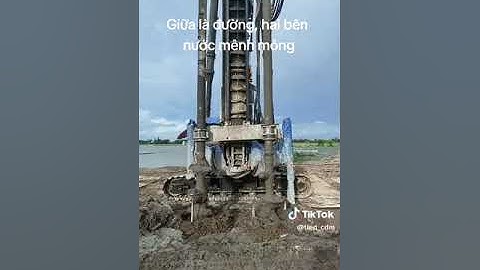 Thi công cọc xi măng đất Máy khoan 2 cần
