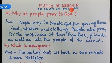 Places of Worship , Class 2 , EVS, CBSE/KVS