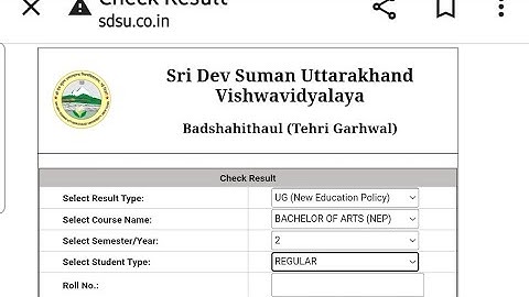 BA SECOND SEMESTER RESULTS ANNOUNCED BY SRI DEV SUMAN UTTRAKHAND UNIVERSITY STEP BY STEP ALL PROCESS
