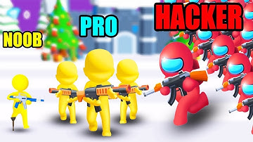Gun Clash 3D - NOOB vs PRO vs HACKER