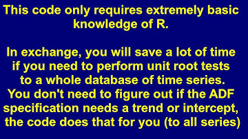 Unit root testing strategy: This easy to use code do the ADF test including trend/drift if needed
