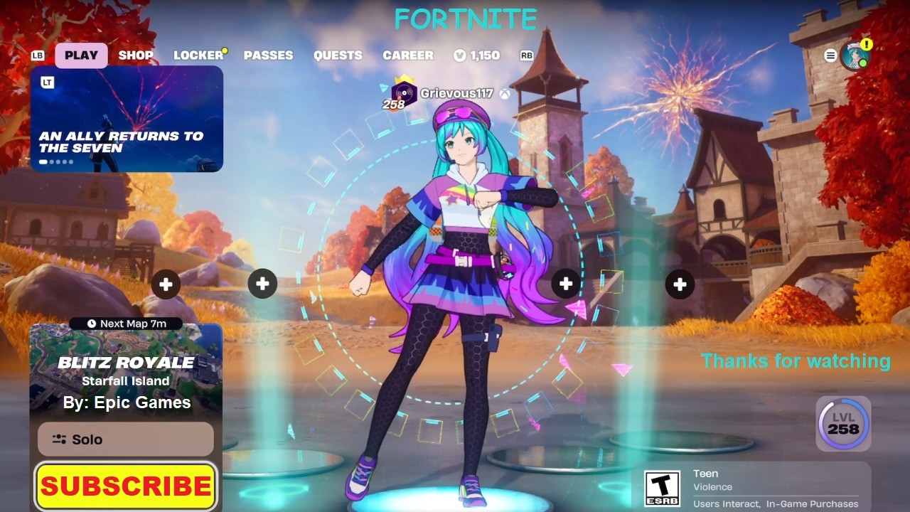 Fortnite: Blitz Royale Solo Gameplay | Neko Hatsune Miku