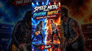 ⚡ SPEED METAL DUEL 🤘 Two Guitars, One Stage — Who Wins? 🔥 #Shorts