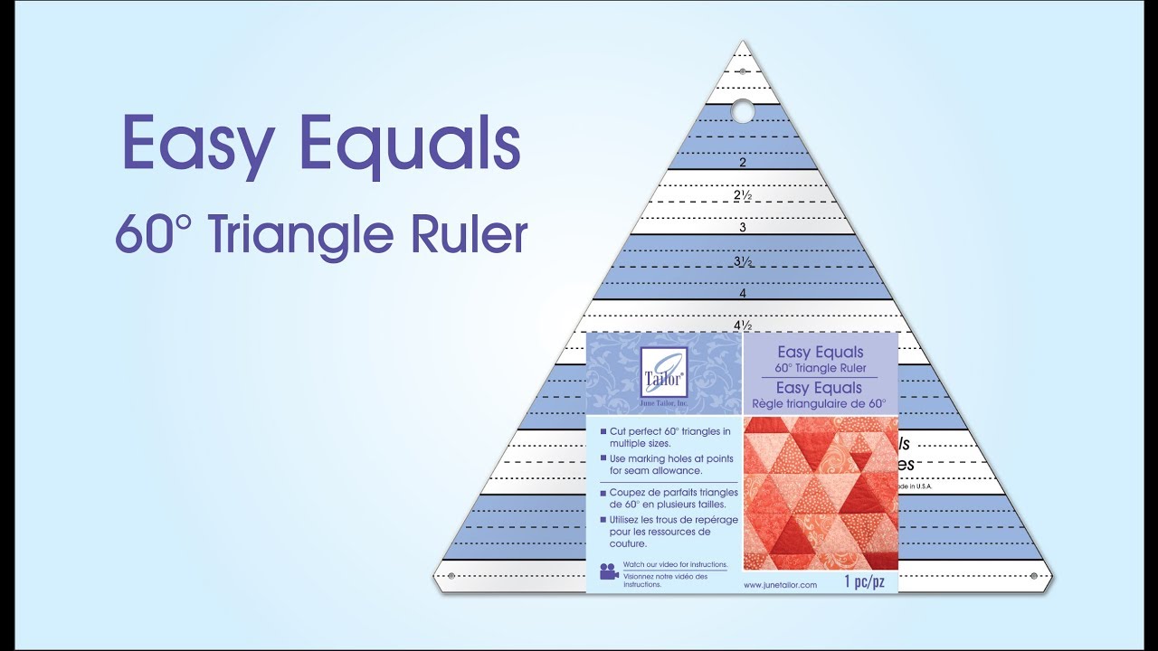 Equilateral 60 degree triangle ruler