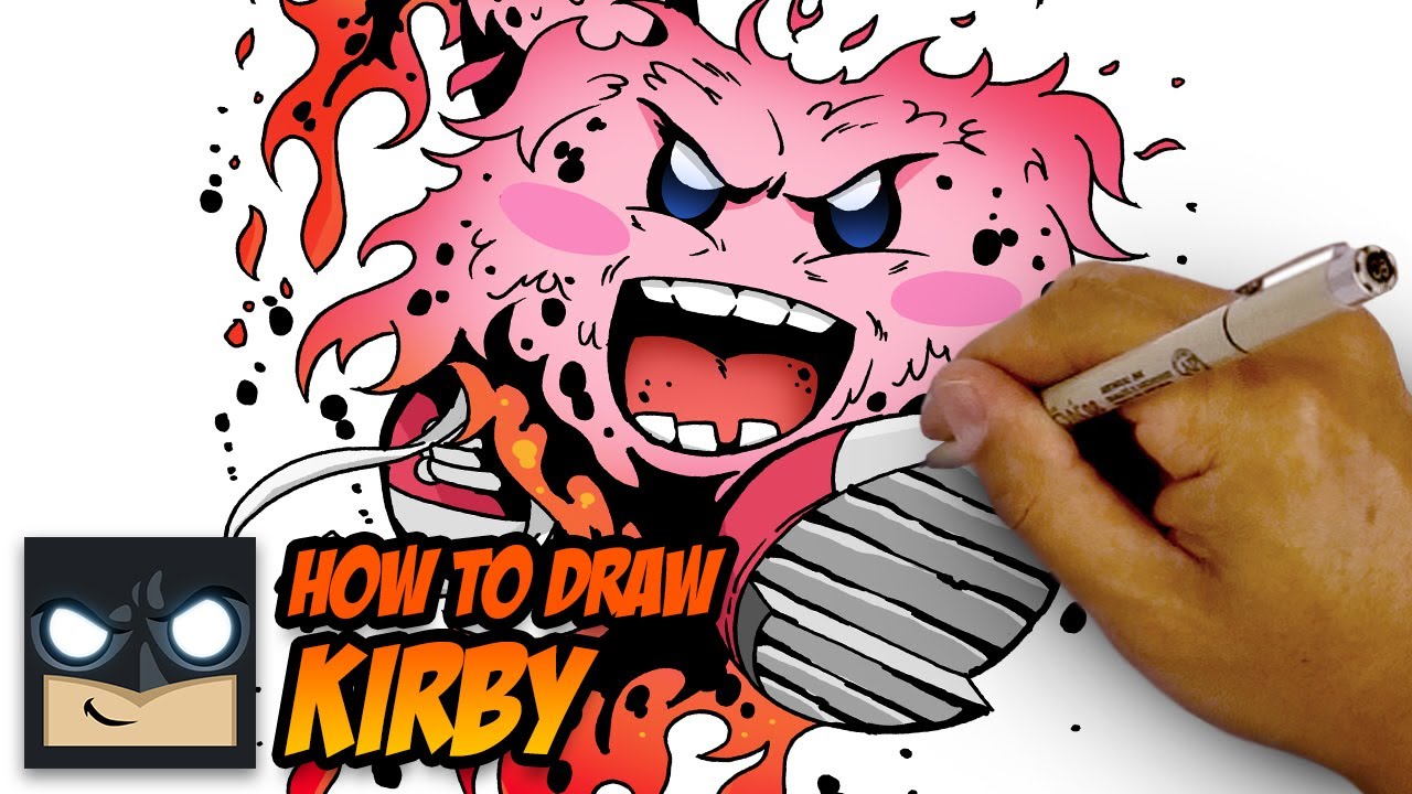 Drawing Kirby Speedrun 💫⭐, Time Lapse Drawing via Photoshop 🤩 #kirby