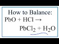 Balancing Chemical Reactions and Equations