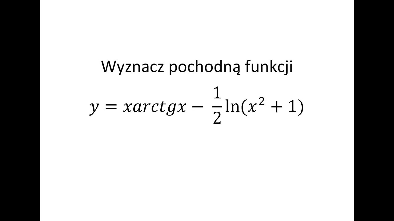 Pochodna funkcji jednej zmiennej cz.90 Krysicki Włodarski przykład 6.130 Pochodna złożona YouTube