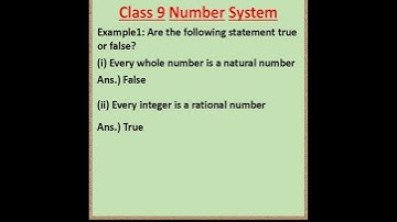 Maths Class 9 NCERT Exercise 1.1 Example 1 "Solved statement True or False "