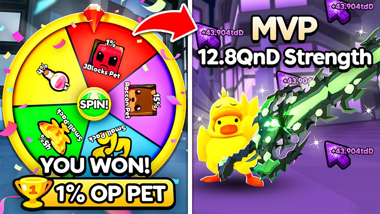 I Got STRONGEST OP Pet in Lucky Wheel Spin in Pull a Sword ! (Roblox)