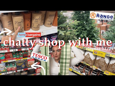 Come Shopping With Me for Christmas! Home Bargains, BHF, B&M & The Range Festive Finds | Vlogmas 12