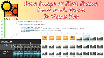 Save Image of First Frame from Each Event in Vegas Pro