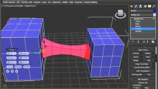 Bridging, Hinge Edge, and Extrude Along Spline for Editable Poly (Part 2)  - 3DMax2012