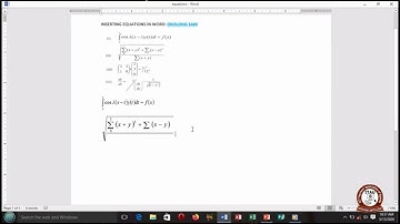 Typesetting Complex Mathematical Equations in Word - Tutorial by Okolong Sam - ITAU Elearning