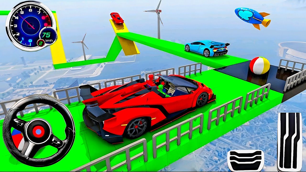 Car stunt master car game 3 d ramp driving monkey