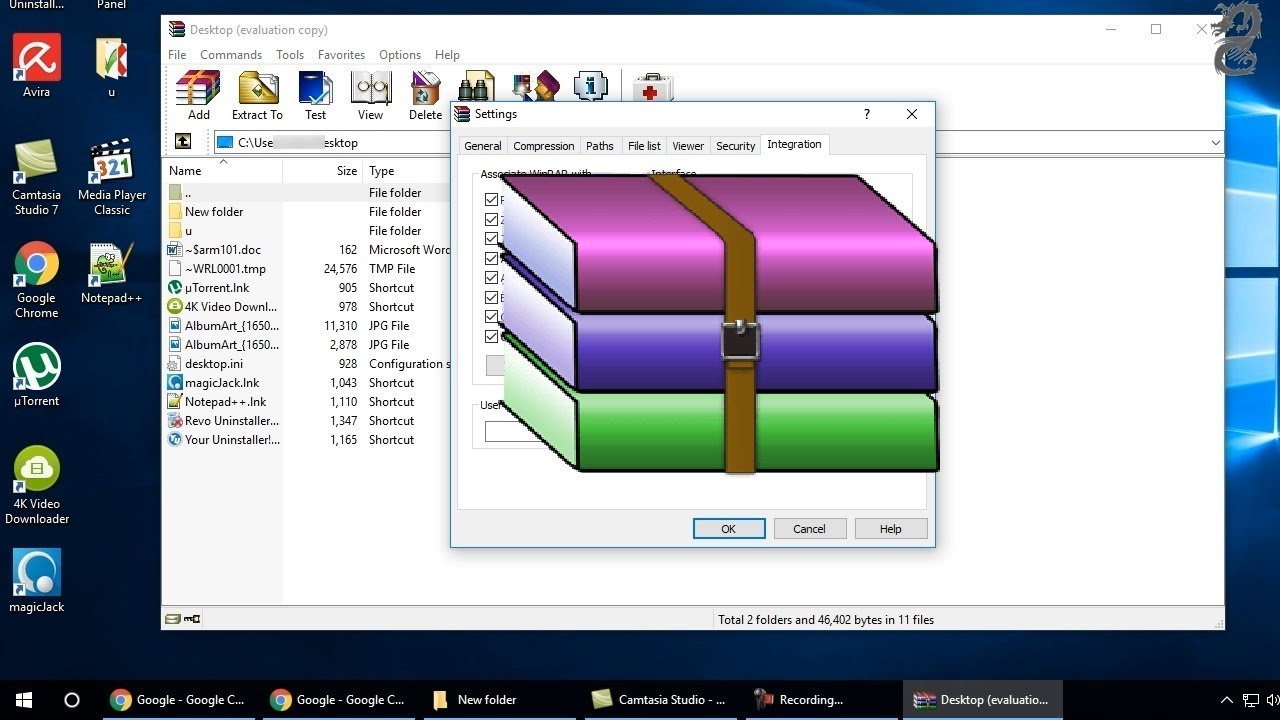 how to download stuff in a normal file with winrar