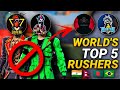 World's Top 5 Rushers Of Free Fire