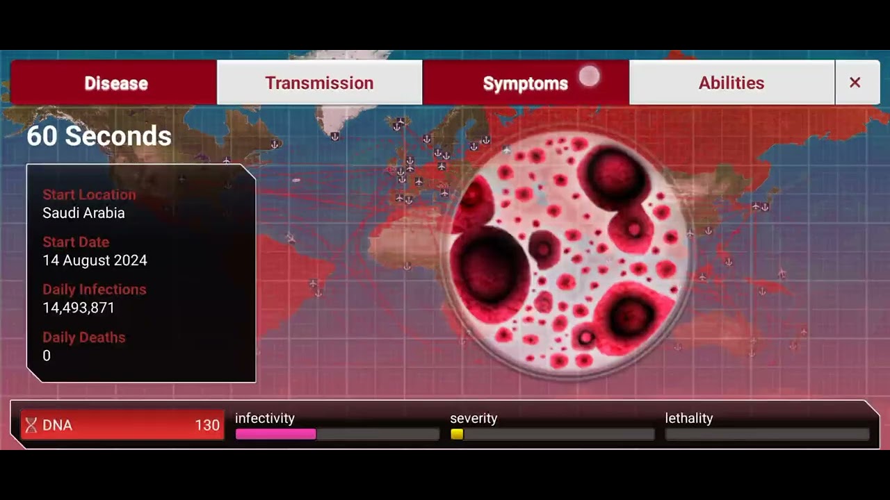 Plague inc: Virus (Brutal, No genes)