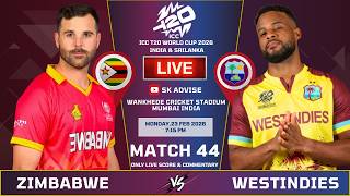Westindies Vs Zimbabwe Match  Score And Commentary  World Cup 2026  Wi Vs Zim  Sk Advise
