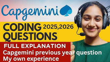 Capgemini coding questions with code explanation 2025 2026 Capgemini hiring prepration 