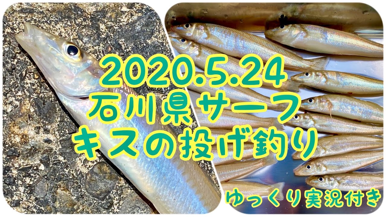 石川県サーフでキスの投げ釣り2020 5 24 Youtube