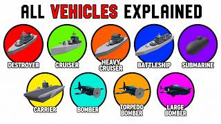 All Vehicles Explained - ROBLOX Naval Warfare