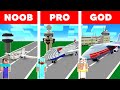 Baby Shark - NOOB vs PRO vs GOD: AIRPLANE HOUSE BUILD CHALLENGE in MINECRAFT - Animation!