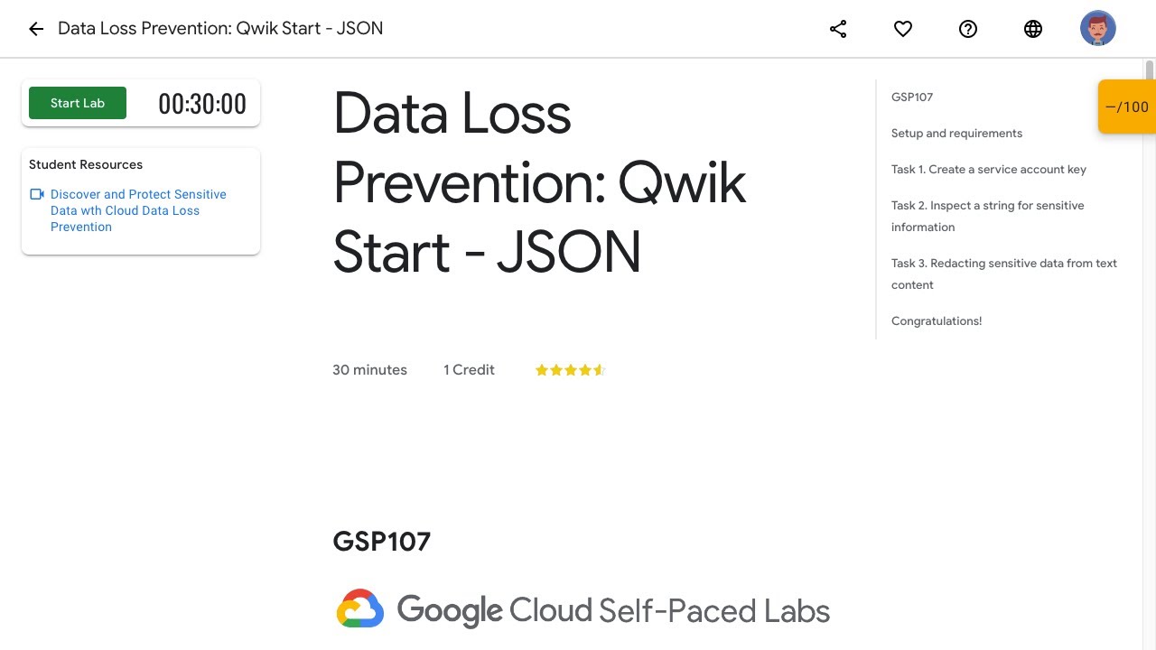 Data Loss Prevention Qwik Start JSON GSP107 - YouTube