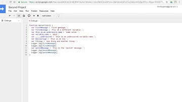 Variable Names: Introduction to Programming with Google Sheets 07-D