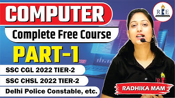 Computer Classes for SSC CGL & SSC CHSL 2022 Tier-2 by Radhika Goel Mam| Delhi Police Constable