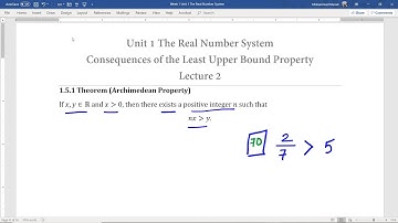 MAT221 Lecture 3 Part I: Archimedean Property
