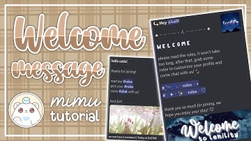 discord greet message using mimu bot tutorial | lenility ✰